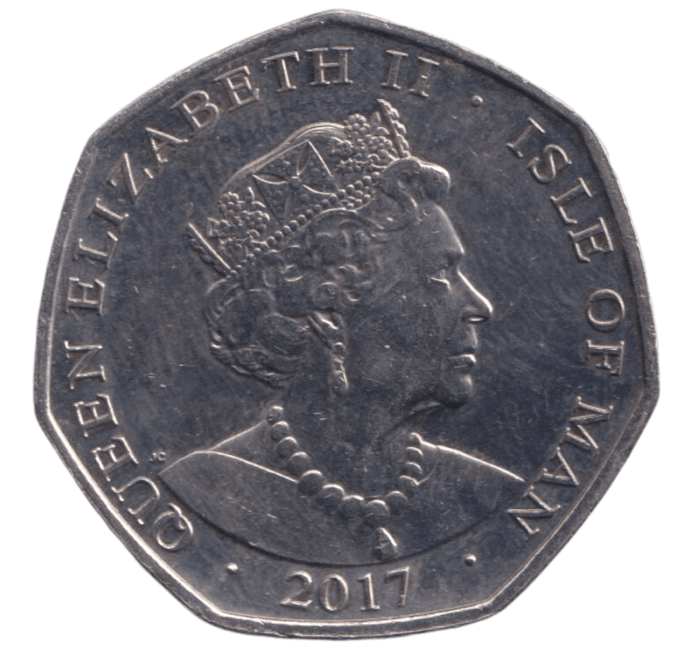 2017 50P PLATINUM WEDDING ISLE OF MAN - WORLD COINS - Cambridgeshire Coins