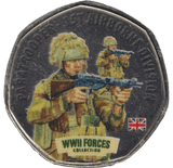 2017 50P SHAPED COIN PARATROOPER - 1ST AIRBORNE DIVISION - 50P SHAPED COIN - Cambridgeshire Coins