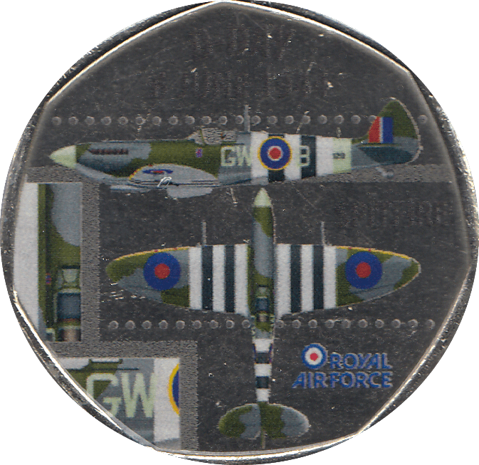 2017 50p SHAPED MEDALLION D DAY - WORLD COINS - Cambridgeshire Coins