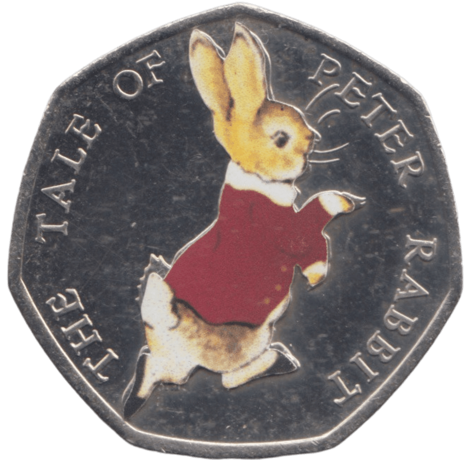 2017 50P THE TALE OF PETER RABBIT COLOURED ( BU ) - BEATRIX POTTER 50P - Cambridgeshire Coins
