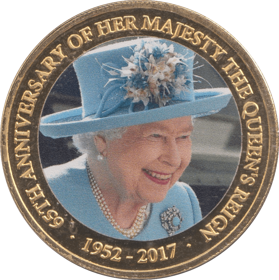 2017 65TH ANNIVERSARY OF THE QUEENS REIGN COMMEMORATIVE COIN - WORLD COINS - Cambridgeshire Coins