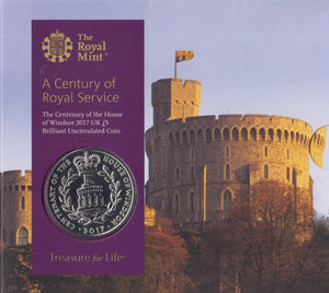 2017 BRILLIANT UNCIRCULATED £5 COIN PRESENTATION PACK A CENTURY OF ROYAL SERVICE - £5 BU PACK - Cambridgeshire Coins
