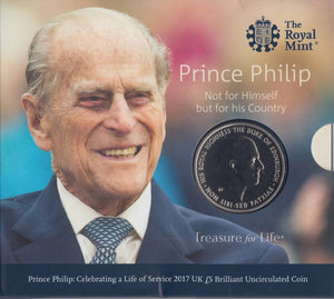 2017 BRILLIANT UNCIRCULATED £5 COIN PRESENTATION PACK PRINCE PHILIP - £5 BU PACK - Cambridgeshire Coins