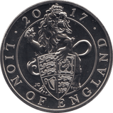2017 BRILLIANT UNCIRCULATED £5 QUEENS BEASTS LION OF ENGLAND BU - £5 BU - Cambridgeshire Coins