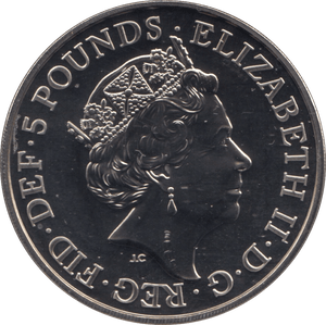 2017 BRILLIANT UNCIRCULATED £5 QUEENS BEASTS LION OF ENGLAND BU - £5 BU - Cambridgeshire Coins