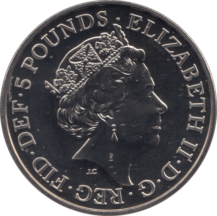 2017 BRILLIANT UNCIRCULATED £5 QUEENS BEASTS LION OF ENGLAND BU - £5 BU - Cambridgeshire Coins