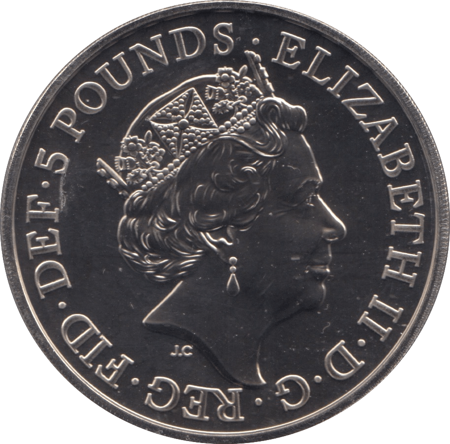 2017 BRILLIANT UNCIRCULATED £5 QUEENS BEASTS UNICORN OF SCOTLAND BU - £5 BU - Cambridgeshire Coins