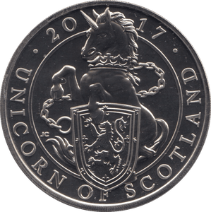 2017 BRILLIANT UNCIRCULATED £5 QUEENS BEASTS UNICORN OF SCOTLAND BU - £5 BU - Cambridgeshire Coins