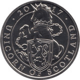 2017 BRILLIANT UNCIRCULATED £5 QUEENS BEASTS UNICORN OF SCOTLAND BU - £5 BU - Cambridgeshire Coins