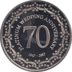 2017 BU CROWN 70TH WEDDING ANNIVERSARY - WORLD COINS - Cambridgeshire Coins