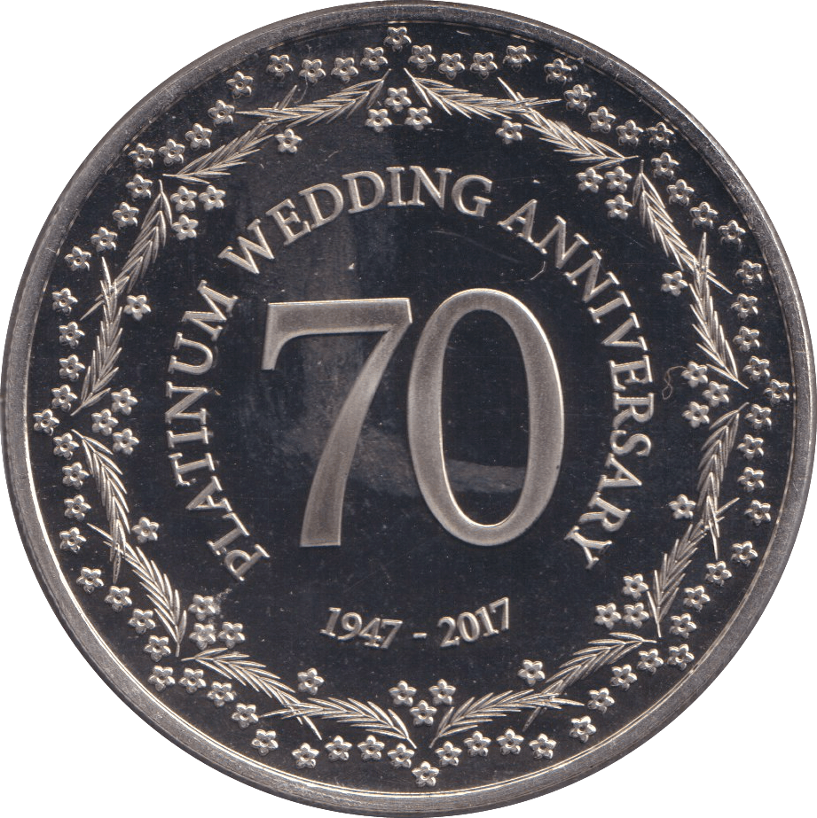 2017 BU CROWN 70TH WEDDING ANNIVERSARY - WORLD COINS - Cambridgeshire Coins