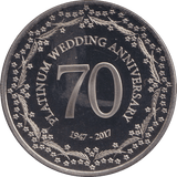 2017 BU CROWN 70TH WEDDING ANNIVERSARY - WORLD COINS - Cambridgeshire Coins