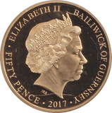 2017 BU FIFTY PENCE BAILIWICK OF GUERNSEY - WORLD COINS - Cambridgeshire Coins