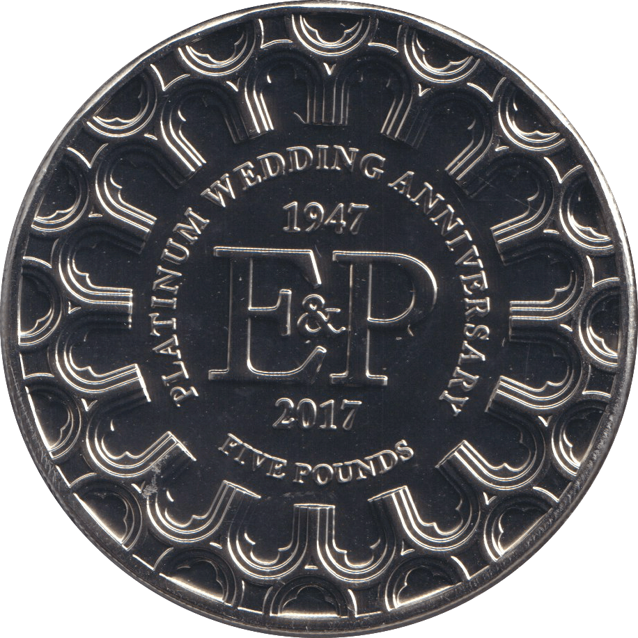 2017 BU FIVE POUNDS PLATINUM WEDDING - WORLD COINS - Cambridgeshire Coins