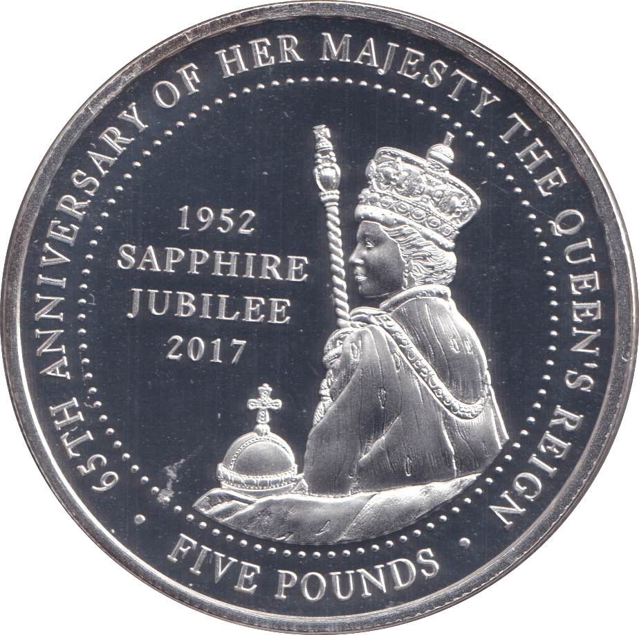 2017 BU FIVE POUNDS QUEEN 65TH ANNIVERSARY - WORLD COINS - Cambridgeshire Coins