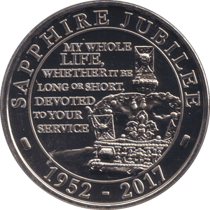 2017 BU FIVE POUNDS SAPPHIRE JUBILEE - WORLD COINS - Cambridgeshire Coins