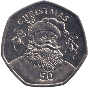 2017 CHRISTMAS 50P ( BU ) - SILVER WORLD COINS - Cambridgeshire Coins