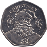 2017 CHRISTMAS 50P ( BU ) - SILVER WORLD COINS - Cambridgeshire Coins