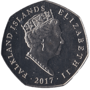 2017 CHRISTMAS 50P PENGUINS FALKLANDS PROOF - 50P CHRISTMAS COINS - Cambridgeshire Coins