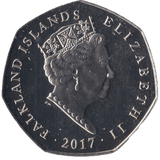 2017 CHRISTMAS 50P PENGUINS FALKLANDS PROOF - 50P CHRISTMAS COINS - Cambridgeshire Coins