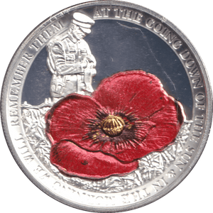 2017 CROWN SILVER PROOF LEST FORGET - SILVER WORLD COINS - Cambridgeshire Coins