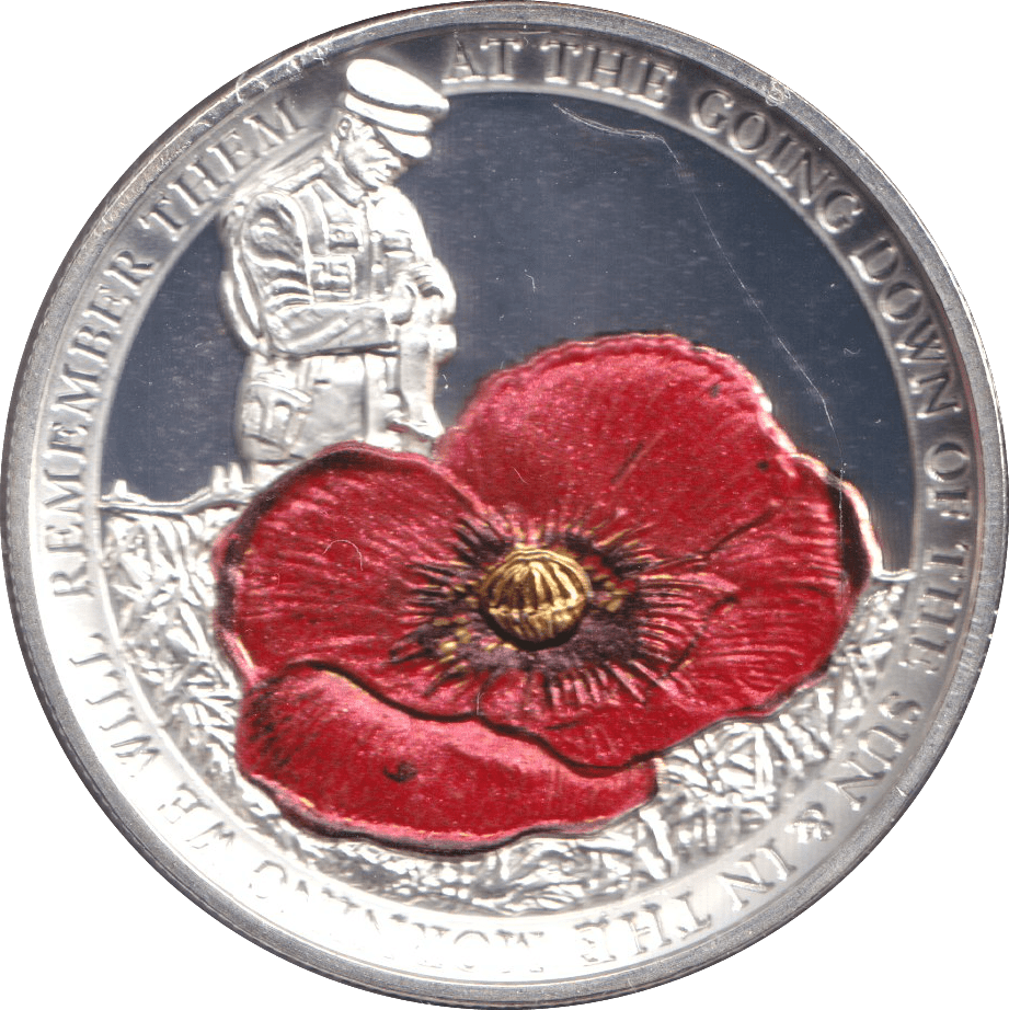 2017 CROWN SILVER PROOF LEST FORGET - SILVER WORLD COINS - Cambridgeshire Coins