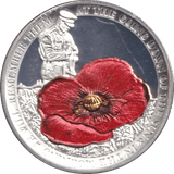 2017 CROWN SILVER PROOF LEST FORGET - SILVER WORLD COINS - Cambridgeshire Coins