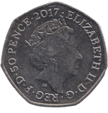 2017 FIFTY PENCE BENJAMIN BUNNY COLOURED 50P BEATRIX POTTER COIN - BEATRIX POTTER 50P - Cambridgeshire Coins