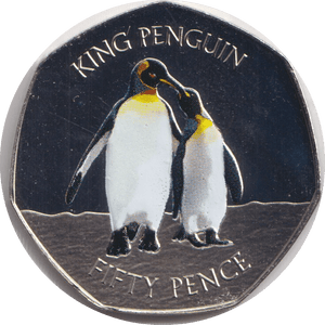 2017 FIFTY PENCE KING PENGUIN ( PROOF ) - WORLD COINS - Cambridgeshire Coins