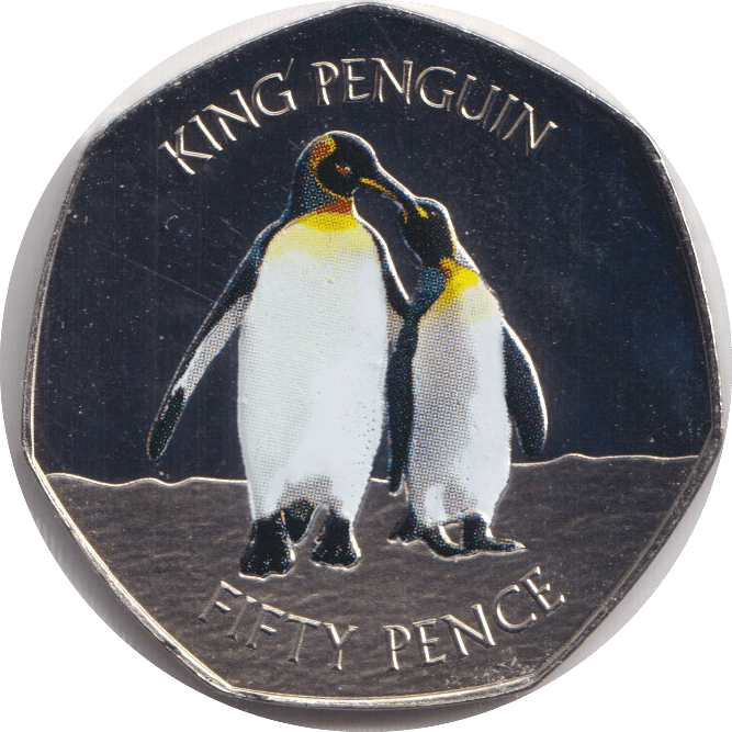 2017 FIFTY PENCE KING PENGUIN ( PROOF ) - WORLD COINS - Cambridgeshire Coins