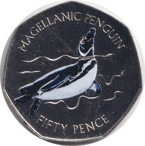 2017 FIFTY PENCE MAGELLANIC PENGUIN ( PROOF ) - WORLD COINS - Cambridgeshire Coins