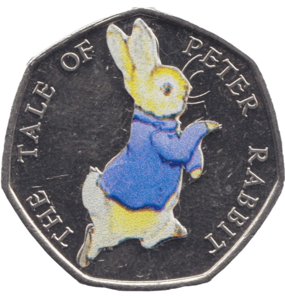 2017 FIFTY PENCE THE TALE OF PETER RABBIT COLOURED 50P BEATRIX POTTER COIN - BEATRIX POTTER 50P - Cambridgeshire Coins