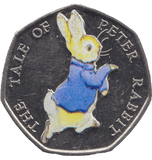 2017 FIFTY PENCE THE TALE OF PETER RABBIT COLOURED 50P BEATRIX POTTER COIN - BEATRIX POTTER 50P - Cambridgeshire Coins
