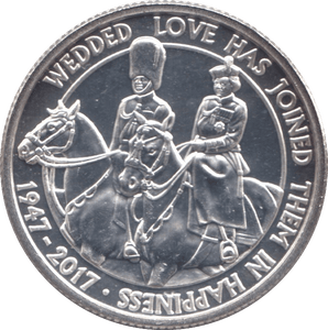 2017 FINE SILVER PLATINUM WEDDING COMMEMORATIVE £20 COIN - WORLD COINS - Cambridgeshire Coins