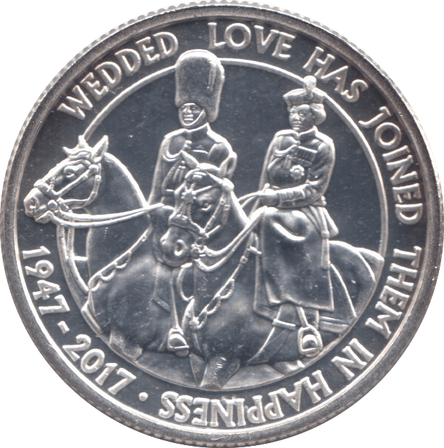 2017 FINE SILVER PLATINUM WEDDING COMMEMORATIVE £20 COIN - WORLD COINS - Cambridgeshire Coins