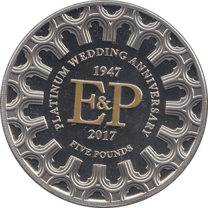 2017 FIVE POUND BU WEDDING ANNIVERSARY - £5 BU - Cambridgeshire Coins