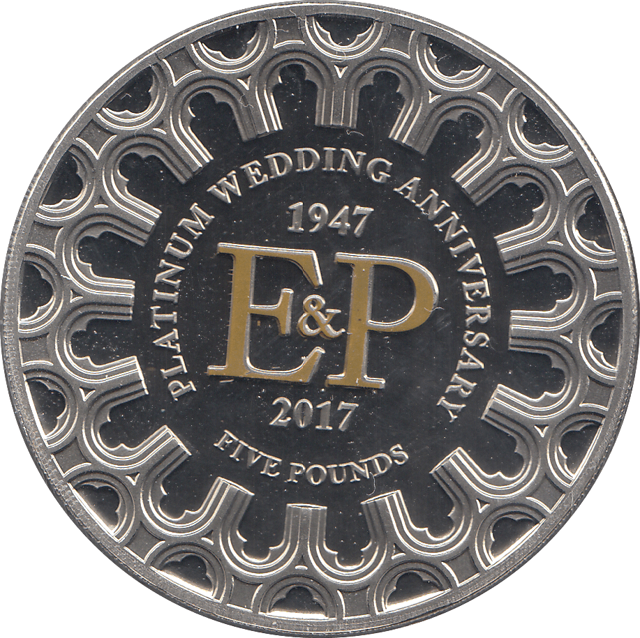 2017 FIVE POUND BU WEDDING ANNIVERSARY - £5 BU - Cambridgeshire Coins
