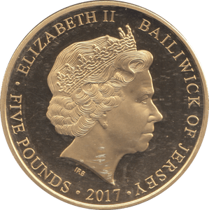 2017 FIVE POUND JERSEY - WORLD COINS - Cambridgeshire Coins