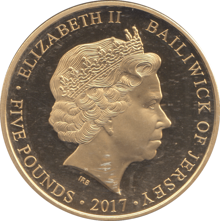2017 FIVE POUND JERSEY - WORLD COINS - Cambridgeshire Coins