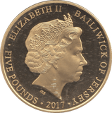 2017 FIVE POUND JERSEY - WORLD COINS - Cambridgeshire Coins