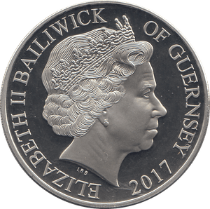 2017 FIVE POUNDS BAILIWICK OF GUERNSEY ( PROOF ) - WORLD COINS - Cambridgeshire Coins