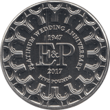 2017 FIVE POUNDS BU PLATINUM WEDDING ANNIVERSARY - £5 BU - Cambridgeshire Coins
