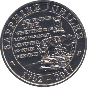 2017 FIVE POUNDS SAPPHIRE JUBILEE - WORLD COINS - Cambridgeshire Coins