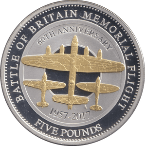 2017 FIVE POUNDS SILVER PROOF BRITAIN MEMORIAL FLIGHT - SILVER WORLD COINS - Cambridgeshire Coins