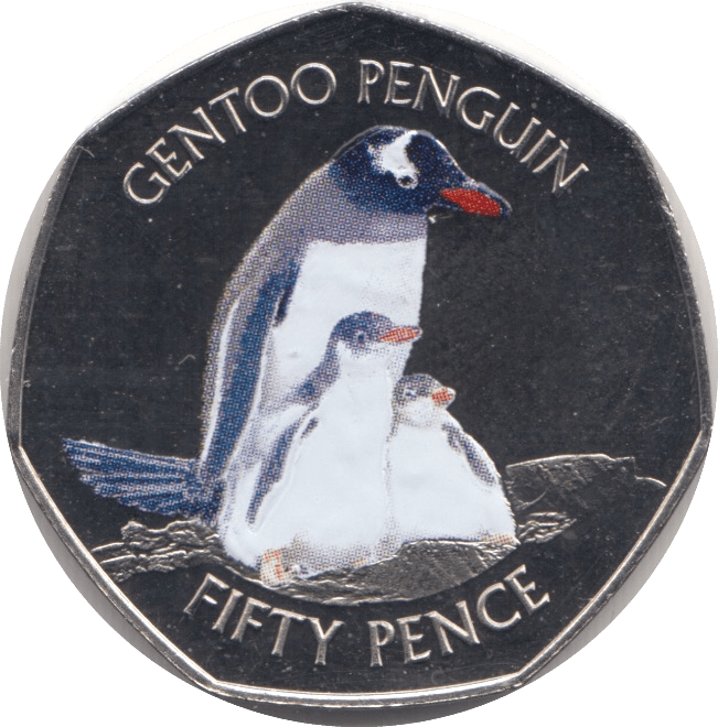 2017 GENTOO PENGUIN FIFTY PENCE FALKLAND ISLANDS - WORLD COINS - Cambridgeshire Coins