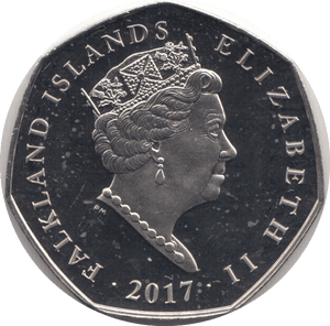 2017 GENTOO PENGUIN FIFTY PENCE FALKLAND ISLANDS - WORLD COINS - Cambridgeshire Coins