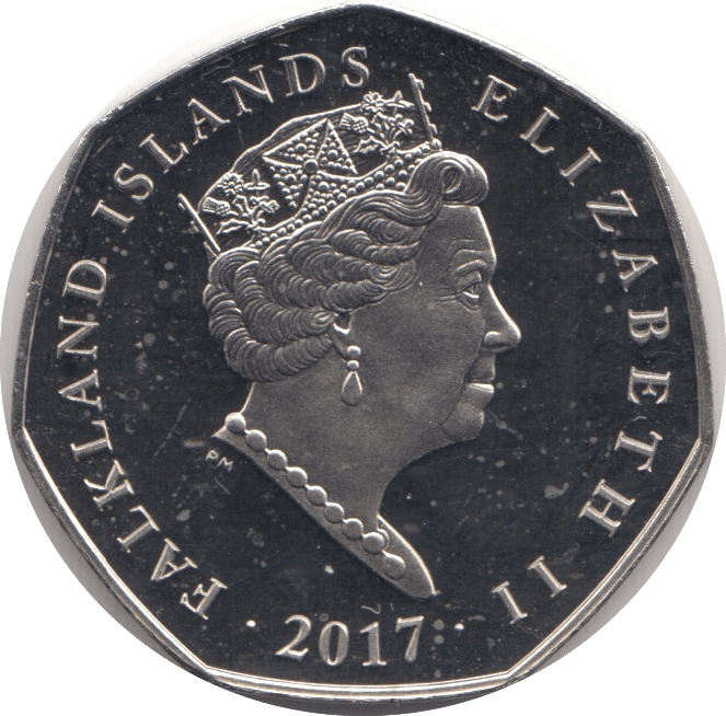 2017 GENTOO PENGUIN FIFTY PENCE FALKLAND ISLANDS - WORLD COINS - Cambridgeshire Coins