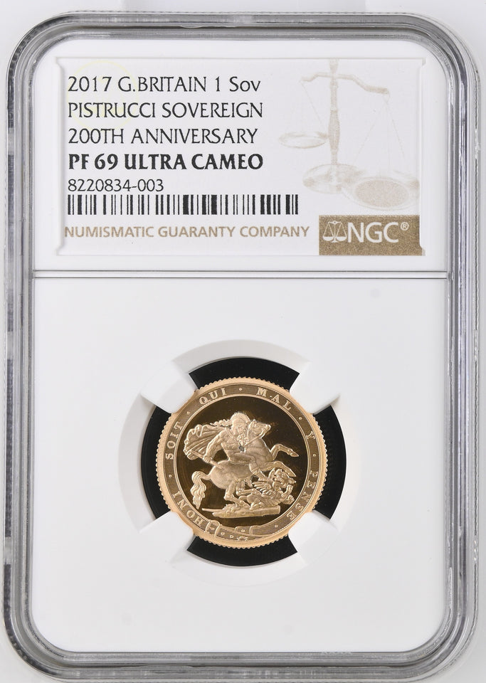 2017 GOLD £1 200TH ANNIVERSARY PF 69 ULTRA CAMEO - NGC GOLD £1 - Cambridgeshire Coins