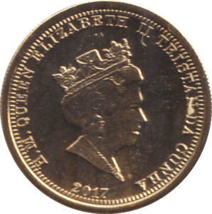 2017 GOLD CROWN TRISTAN DA CUNHA ( BU ) 1 - GOLD WORLD COINS - Cambridgeshire Coins