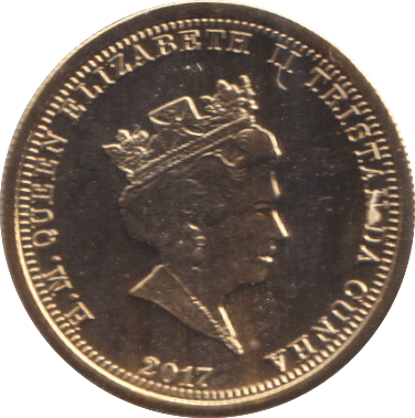 2017 GOLD CROWN TRISTAN DA CUNHA ( BU ) 1 - GOLD WORLD COINS - Cambridgeshire Coins